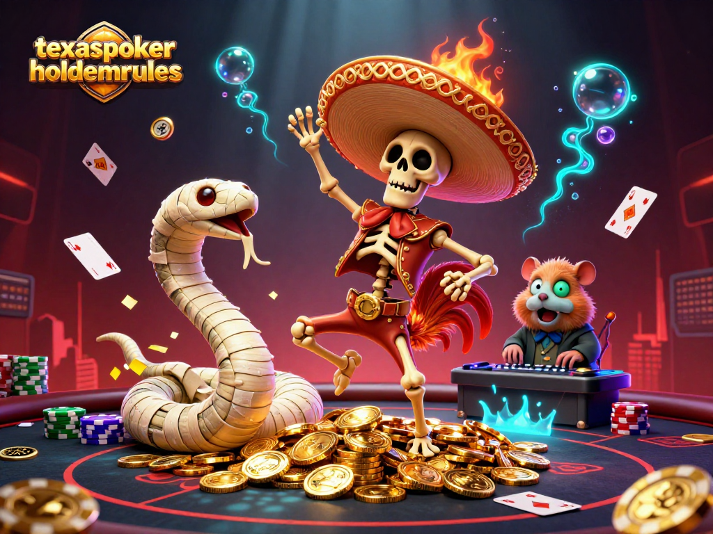 texaspokerholdemrules highlights an interactive poker scene with vivid characters and dynamic gaming elements.