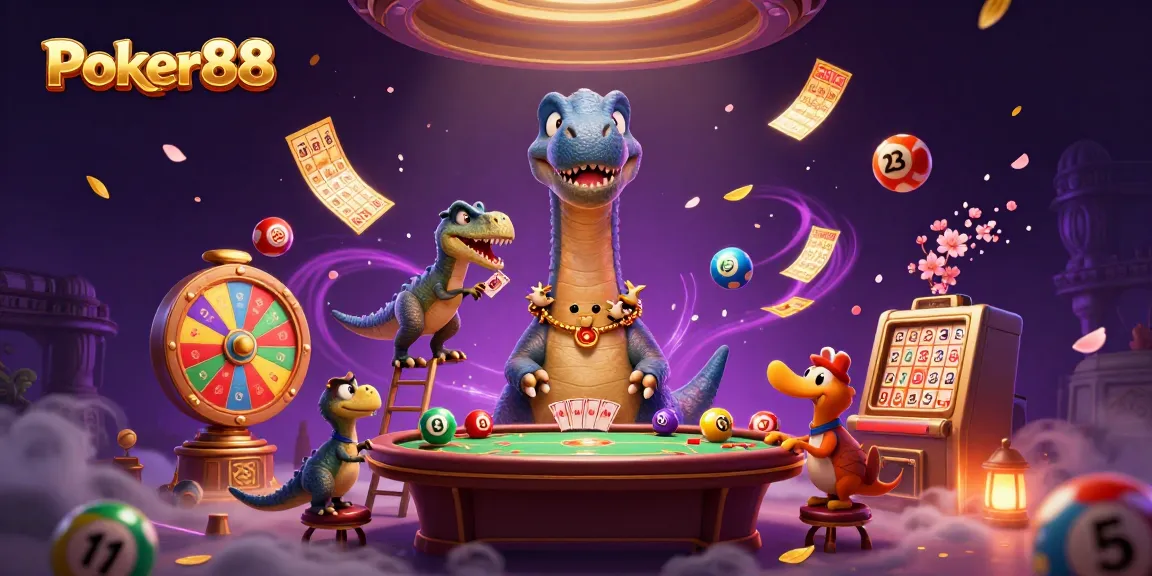 Experience the vibrant excitement of Poker88 in this dynamic casino scene with engaging characters and captivating games.