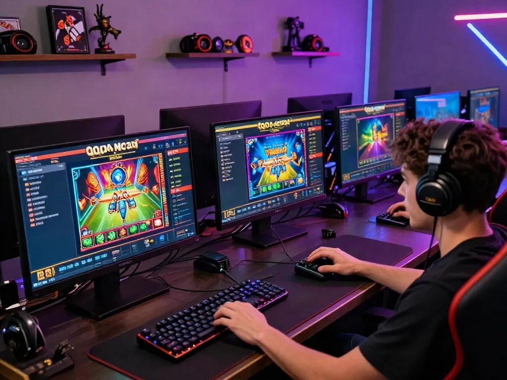 Engaging online gaming experience on QQMacan with vibrant game graphics and responsive interface.