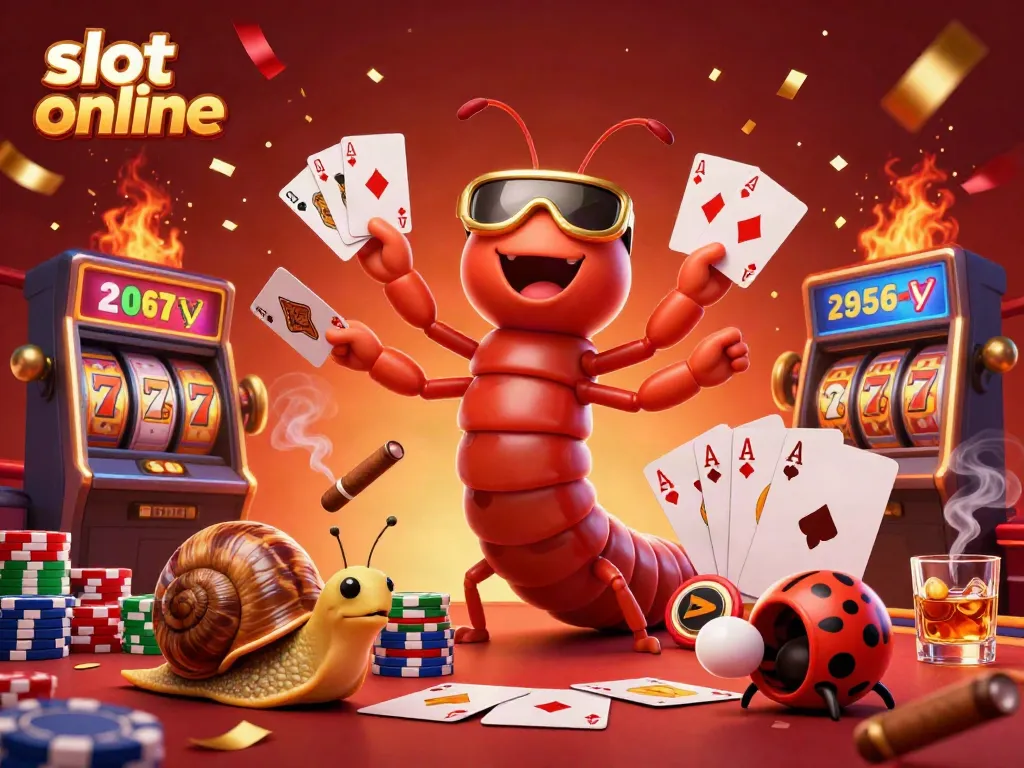 Spin and win with captivating characters representing slot online excitement amidst a vibrant casino atmosphere.