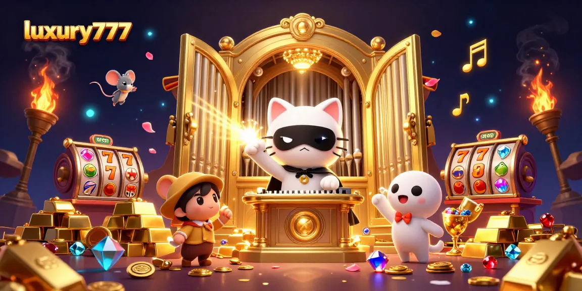 Permainan slot luxury777 dengan kucing hantu yang elegan dan kemewahan kasino yang memukau.