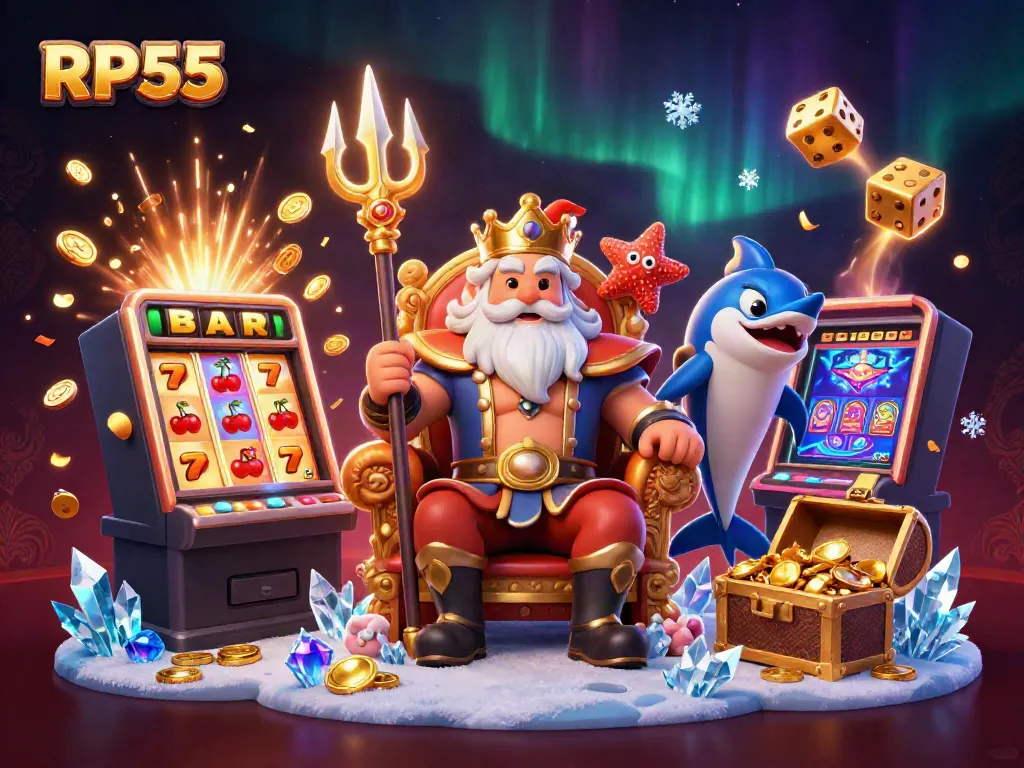 Join the underwater adventure at RP55 with a thrilling slot machine and vibrant casino elements!