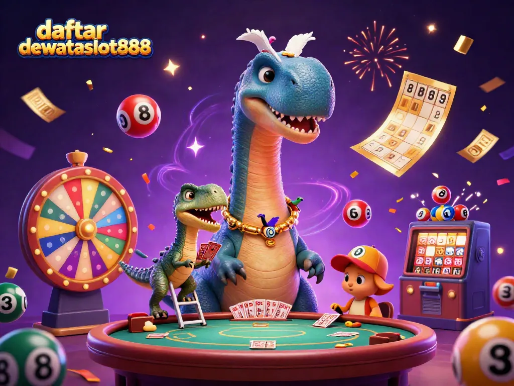 Slot demo interaktif di daftar dewataslot888 dengan karakter kartun yang unik dan elemen permainan.