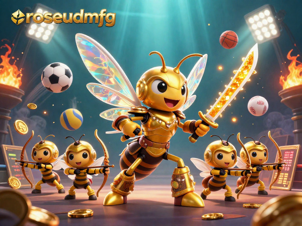 Engage in thrilling gameplay with rosebudmfg's unique golden hornet samurai and dynamic sports elements.