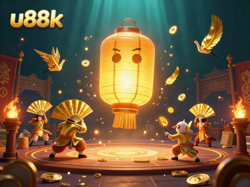 Engage in thrilling gameplay at the u88k casino with epic golden lantern spirit and lucky charm imagery.