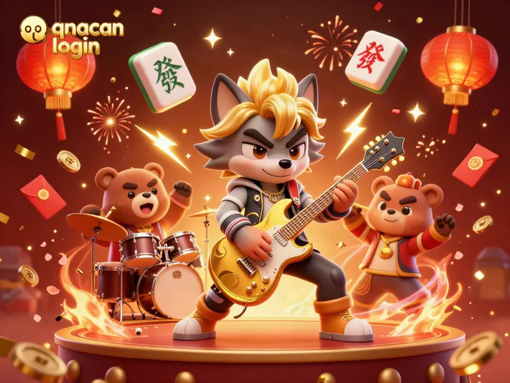 Experience thrilling gameplay with qqmacan login at our electrifying casino stage featuring vibrant characters and game elements.