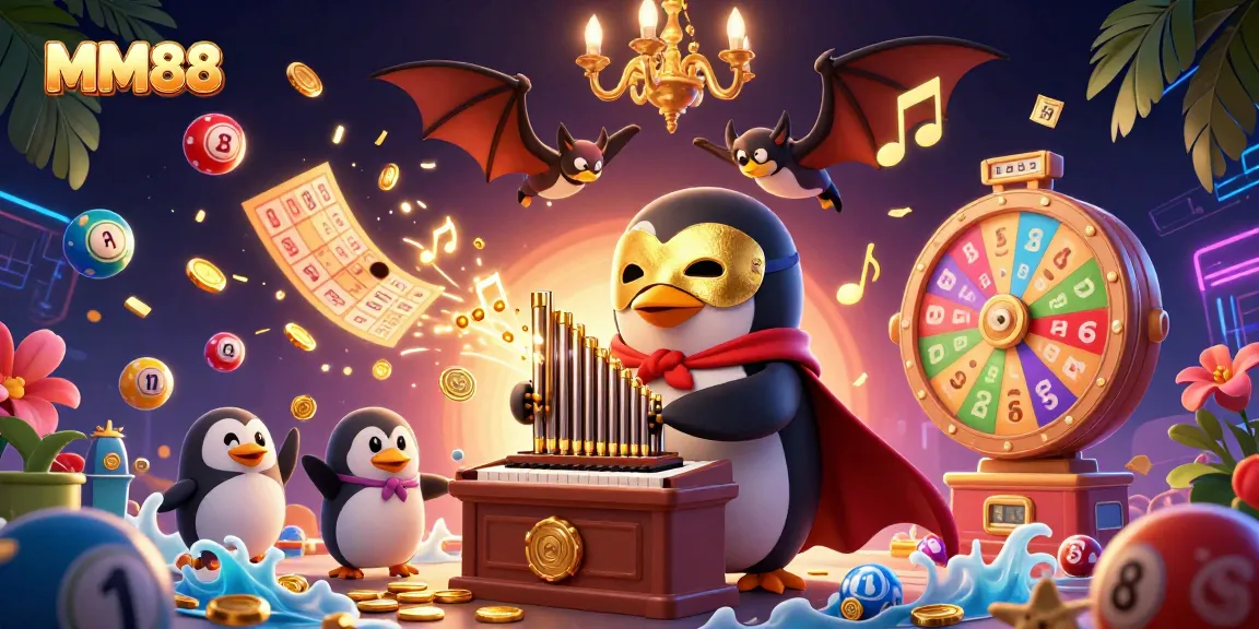 Experience MM88 excitement with vibrant colors and dynamic casino elements in a thrilling scene.