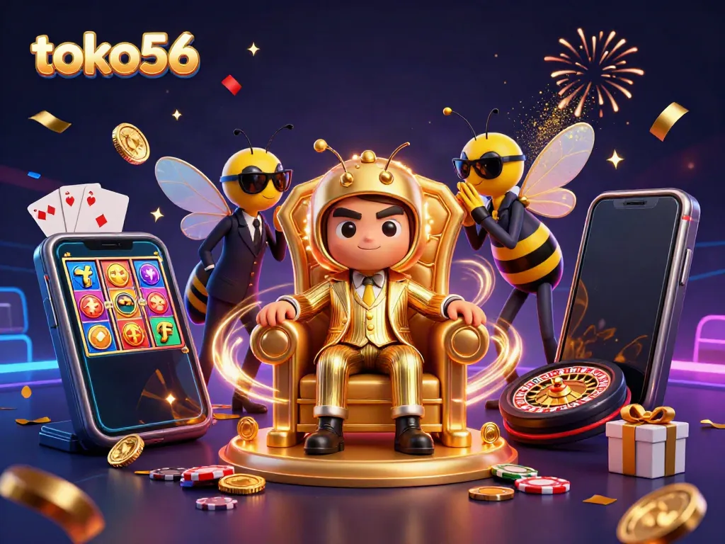 Permainan slot menarik di toko56 dengan karakter unik dan suasana yang ceria.