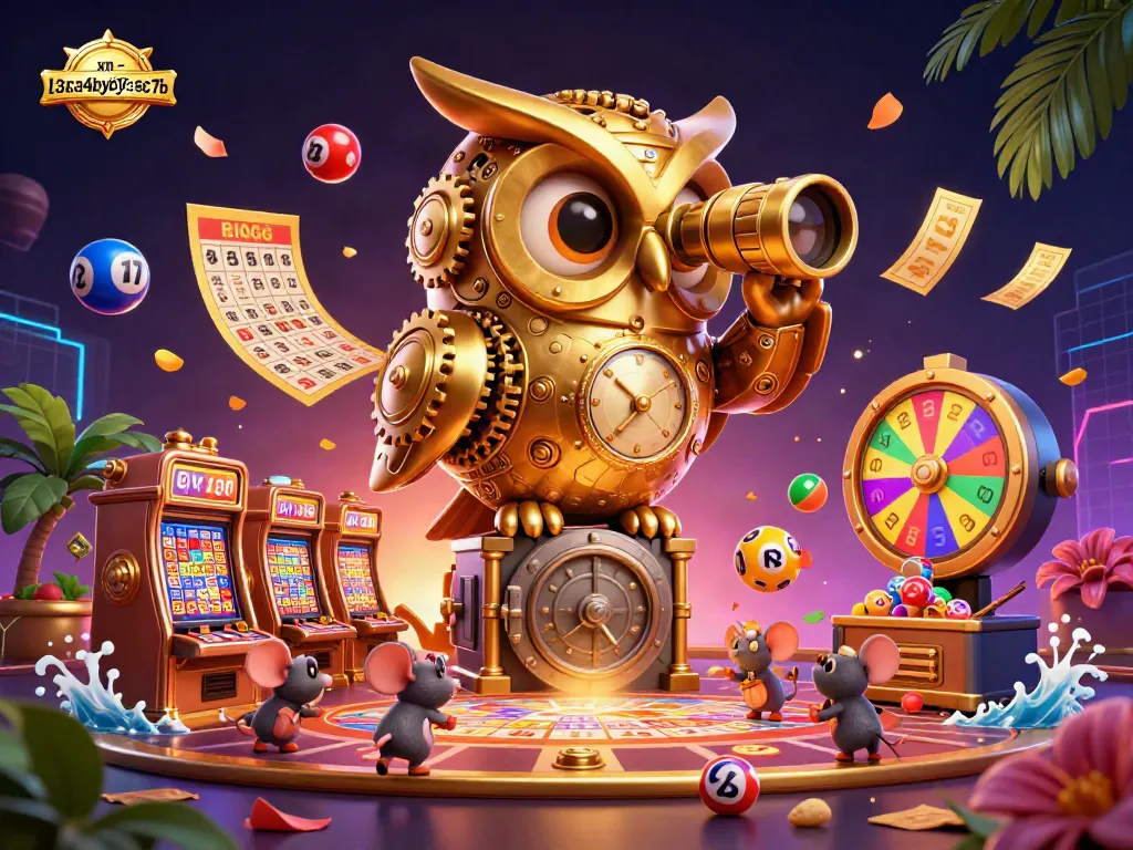 Win big with xn--l3ca4bybyc5c7b as the golden owl oversees vibrant casino activities.