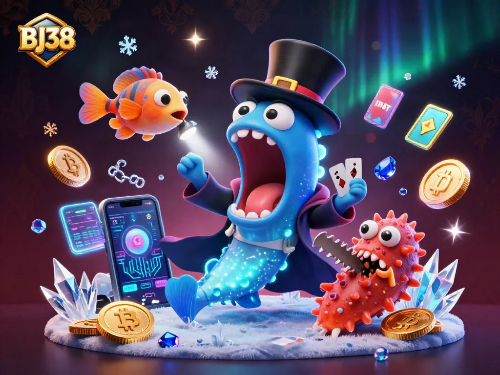 Engage with BJ38 for thrilling card tricks brought to life in a magical underwater scene.