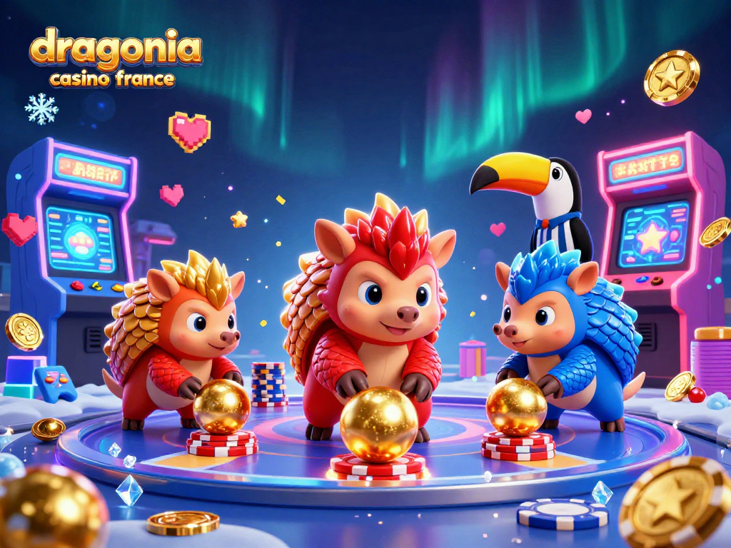 Jouer sur dragonia casino france avec des personnages animés en 3D et des machines à sous colorées.