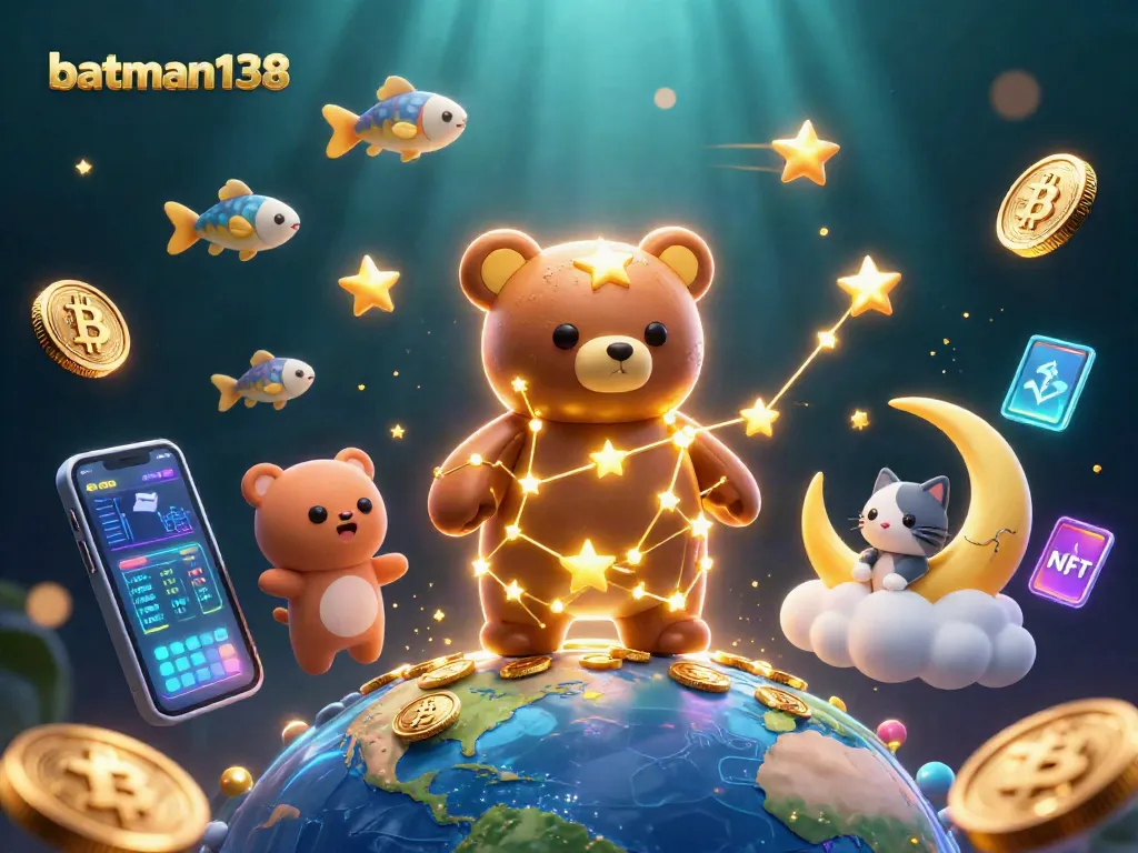 Engage with batman138 to win big: a vibrant 3D casino scene full of coins and prizes.