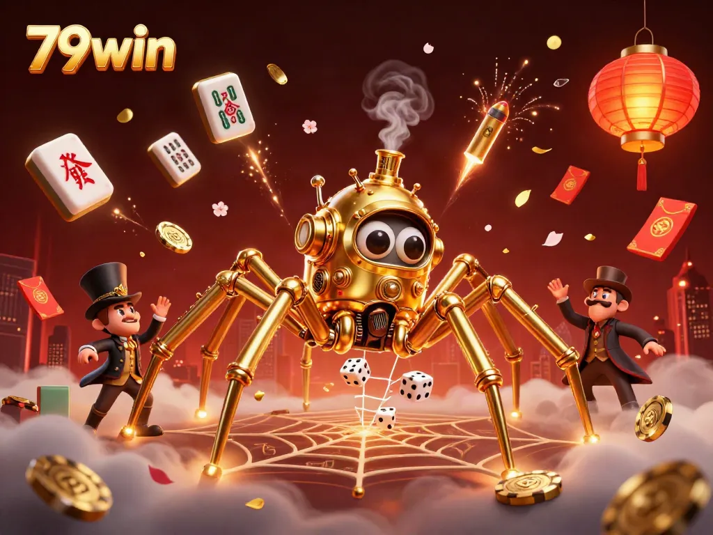 Experience thrilling games at 79win with a vibrant scene of steampunk elements and casino excitement.