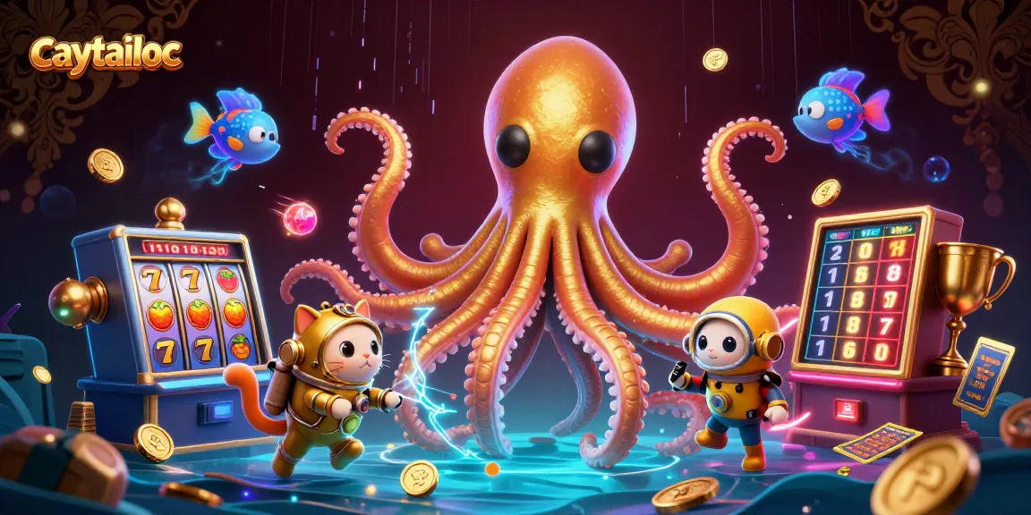 Experience dynamic slot action in caytailoc's vibrant, treasure-filled 3D casino scene.