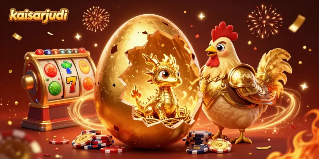 Join the thrilling kaisarjudi slots experience with golden dragons and festive confetti!