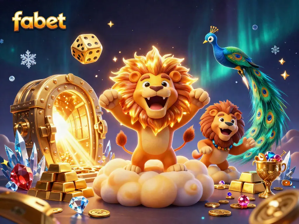 Experience the vibrant world of fabet with dynamic 3D casino elements and exciting gaming visuals.