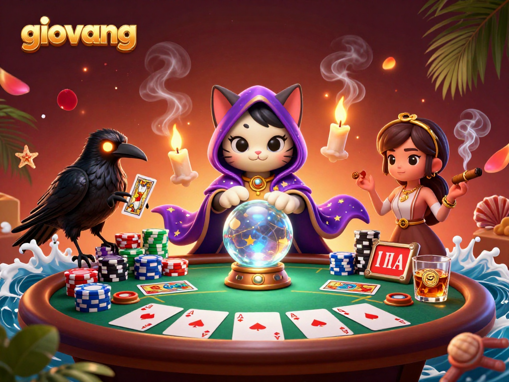 Experience giovang's thrilling casino vibes with mystic elements and poker action.