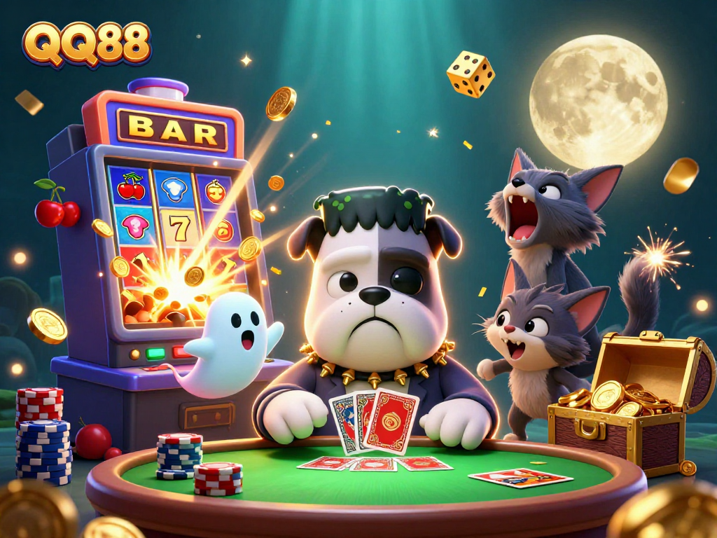 Join QQ88's thrilling card games with vibrant characters and exciting casino elements!