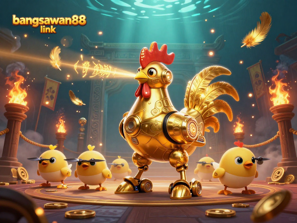 Engage with the bangsawan88 link and explore the casino world of riches displayed in a vibrant, dynamic illustration.