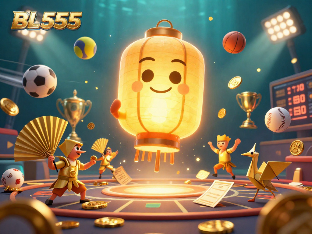 Experience the excitement of BL555 with animated sports balls and a radiant lantern spirit.